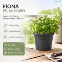 Pflanztopf Fiona Anthrazit Ø 20cm