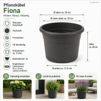 Pflanztopf Fiona Anthrazit Ø 25cm