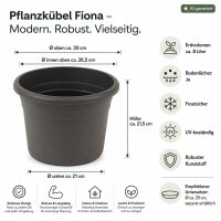 Pflanztopf Fiona Anthrazit Ø 30cm