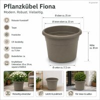 Pflanztopf Fiona Taupe Ø 25cm
