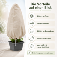 Testrut Wintervlies mit Tunnelzug 1,8 x 1,2 m beige