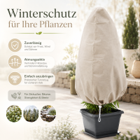 Testrut Wintervlies mit Tunnelzug 1,8 x 1,2 m beige