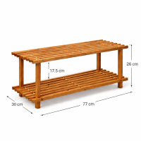 Schuhregal, Holz, 2 Ebenen