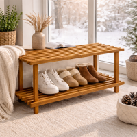 Schuhregal, Holz, 2 Ebenen