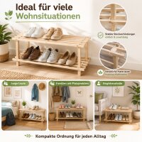 Schuhregal, Holz, 2 Ebenen