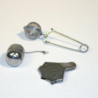 Gewürzzange 15cm Silber - Metall Teesiebzange zum Mitkochen