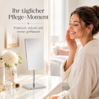 Standspiegel rechteckig verchromt in Silber