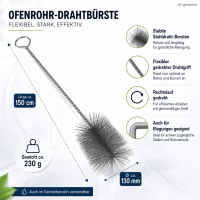 Testrut Kamin-Ofenrohrbürste aus Stahl Ø 130mm
