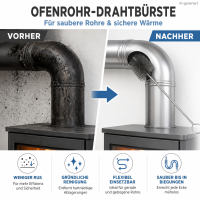 Testrut Kamin-Ofenrohrbürste aus Stahl Ø 130mm