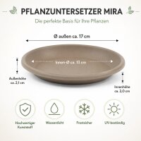 Pflanztopfuntersetzer Mira Taupe Ø 17cm