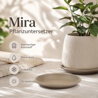 Pflanztopfuntersetzer Mira Taupe Ø 17cm