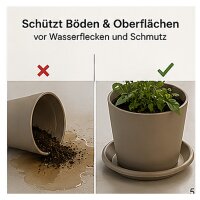 Pflanztopfuntersetzer Mira Taupe Ø 19cm