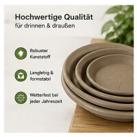 Pflanztopfuntersetzer Mira Taupe Ø 19cm