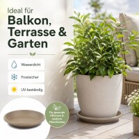 Pflanztopfuntersetzer Mira Taupe Ø 44cm