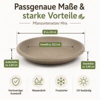 Pflanztopfuntersetzer Mira Taupe Ø 44cm