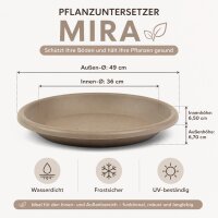 Pflanztopfuntersetzer Mira Taupe Ø 49cm