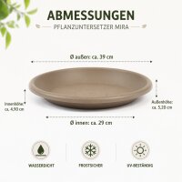 Pflanztopfuntersetzer Mira Taupe Ø 39cm