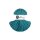 Flechtkordel 5mm 50m Blaugrün Teal - recycelte Baumwollkordel