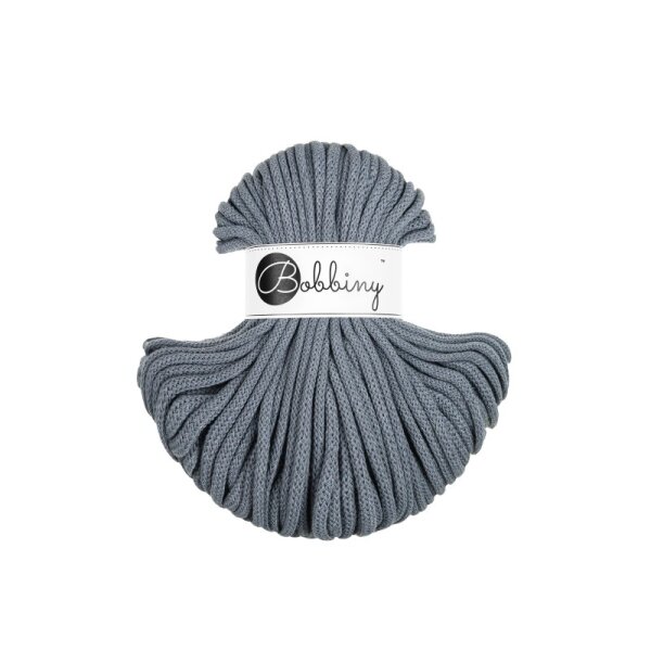 Flechtkordel 5mm 50m Grau - Makramee Kordel Steel aus Baumwolle