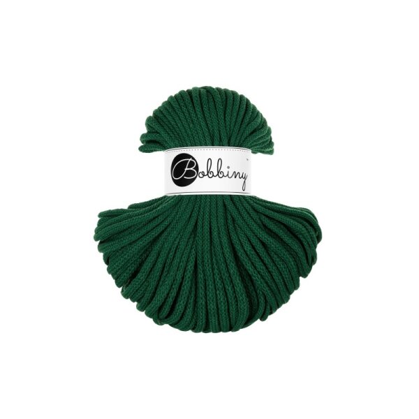 Flechtkordel 5mm 50m Grün Pine Green aus recycelter Baumwolle