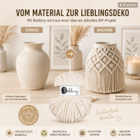 Baumwollkordel 5mm 50m Natur - Makramee Garn Natural geflochten