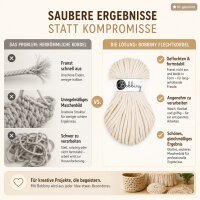 Baumwollkordel 5mm 50m Natur - Makramee Garn Natural geflochten