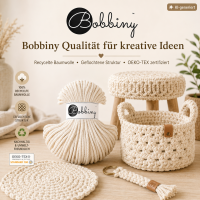 Baumwollkordel 5mm 50m Natur - Makramee Garn Natural geflochten