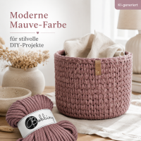 Baumwollkordel 5mm 50m Rosa Mauve - Makramee Garn geflochten