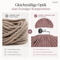 Baumwollkordel 5mm 50m Rosa Mauve - Makramee Garn geflochten