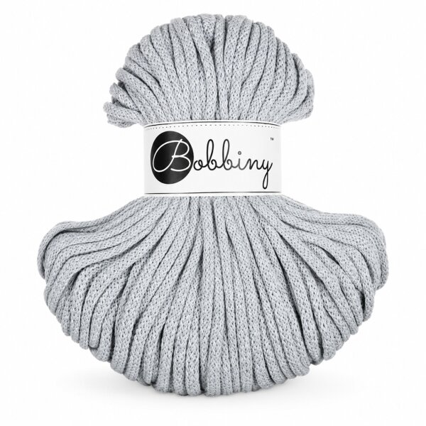 Baumwollkordel 5mm 50m Grau - Light Grey Kordelgarn für Körbe