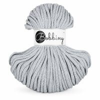 Baumwollkordel 5mm 50m Grau - Light Grey Kordelgarn für Körbe