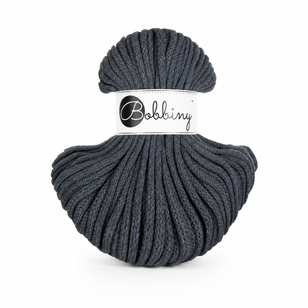 Baumwollkordel 5mm 50m Grau - Charcoal Flechtkordel für Körbe