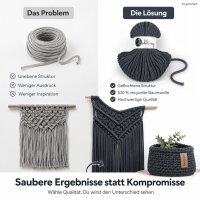 Baumwollkordel 5mm 50m Grau - Charcoal Flechtkordel für Körbe