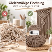 Makramee Garn 5mm 50m Braun Coffee - Flechtkordel Baumwolle