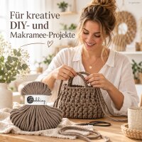 Makramee Garn 5mm 50m Braun Coffee - Flechtkordel Baumwolle