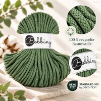 Flechtkordel 5mm 50m Grün Eucalyptus Green Kordel für Körbe