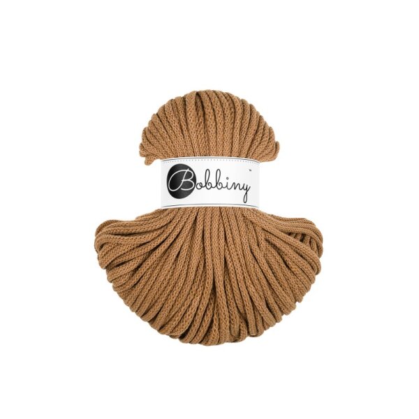 Baumwollkordel 5mm 50m Braun Caramel - Häkelkordel geflochten
