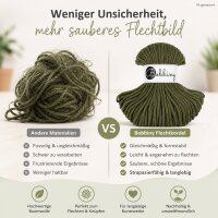 Flechtgarn 5mm 50m Grün Avocado - Baumwollkordel geflochten