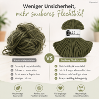 Flechtgarn 5mm 50m Grün Avocado - Baumwollkordel geflochten