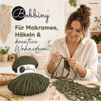 Flechtgarn 5mm 50m Grün Avocado - Baumwollkordel geflochten