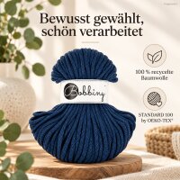 Baumwollkordeln - Flechtkordeln 5 mm - 50m Jeans
