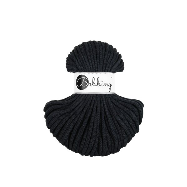 Baumwollkordeln - Flechtkordeln 5 mm - 50m Black
