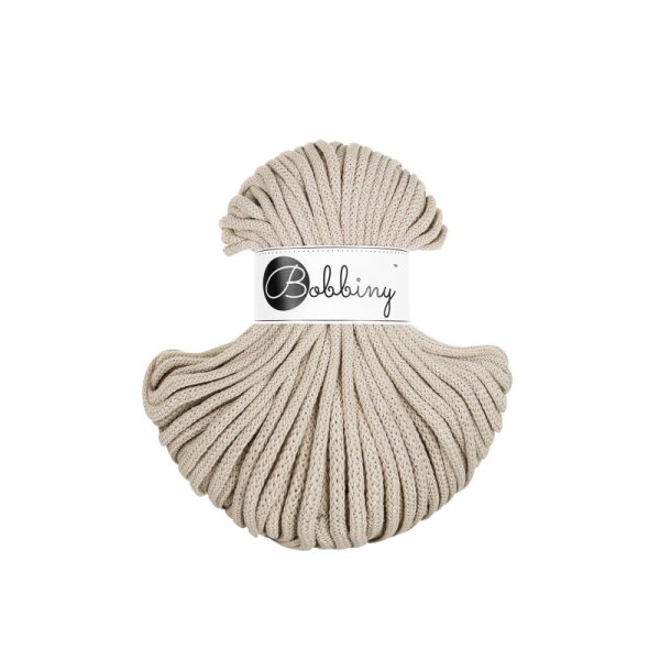 Baumwollkordeln - Flechtkordeln 5 mm - 50m Beige