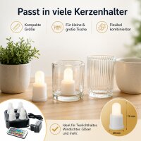 Duni LED 4er-SET Warmweiß & Multicolour, inklusive Fernbedieung & Ladestation