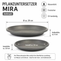 Pflanztopfuntersetzer Mira Anthrazit Ø 29cm