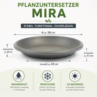 Pflanztopfuntersetzer Mira Anthrazit Ø 58cm