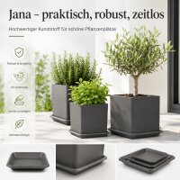 Pflanztopfuntersetzer Jana Anthrazit 20 x 20 cm
