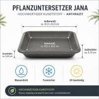 Pflanztopfuntersetzer Jana Anthrazit 41 x 41 cm