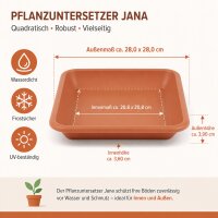Pflanztopfuntersetzer Jana Terrakotta 28 x 28 cm