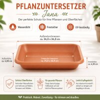Pflanztopfuntersetzer Jana Terrakotta 34 x 34 cm